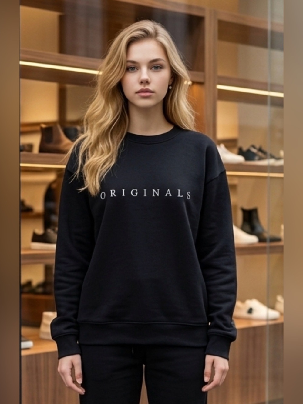 Jack & Jones Black "Originals" Crewneck Sweater
